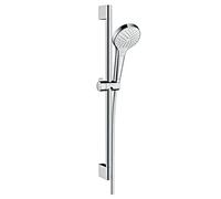 Kit de ducha hansgrohe Croma Select S Vario con barra de ducha de 65 cm, blanco/cromo, 26562400