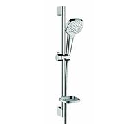 Hansgrohe 26586400 Croma Select E 110 Vario set de ducha, 0,65m, 3 tipos de chorro, blanco/cromo