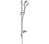 hansgrohe Raindance Select E Set de ducha 120 3jet con barra de ducha de 65 cm y jabonera, 26620000, Color: cromado