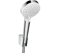 Hansgrohe 26691400 Crometta Vario ducha de mano con soporte y flexo, 2 tipos de chorro, 1,25m, blanco/cromo
