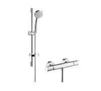 Sistema de ducha de superficie hansgrohe Vario EcoSmart con Ecostat Termostato y barra de ducha Comfort 65 cm, cromado, 27032000