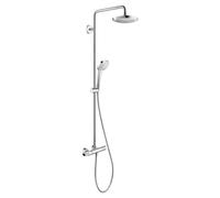 Hansgrohe 27256400 Croma Select E 180 columna de ducha, 4 tipos de chorro, blanco/cromo