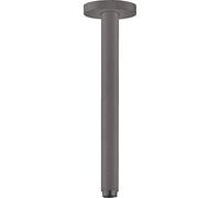 hansgrohe 27389340 S - Conector de techo (30 cm, cromo cepillado), color negro