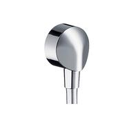 Conexión de pared FixFit E de Hansgrohe con válvula antirretorno, cromada - 27458000