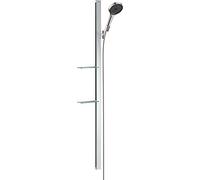 hansgrohe Rainfinity shower set 130 3jet EcoSmart 9 l/min con barra de ducha de 150 cm y jabonera, cromo, 27674000