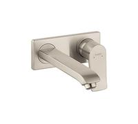Hansgrohe 31086821 Metris E Wall Mounted Single Handle Faucet, Brushed Nickel by Hansgrohe