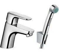 Hansgrohe Professional 32126000 Kit Ducha WC para Inodoro íntimo Bidette con Grifo de Lavabo Ecos Cromo, Cromado
