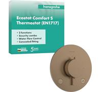 hansgrohe 33718140 Termostato, Bronce Cepillado, 2 Verbraucher mit Sicherungskombination