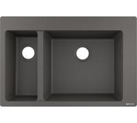 Hansgrohe S 51 fregadero de granito 77x51 cm gris/grafito/ónix 43315290