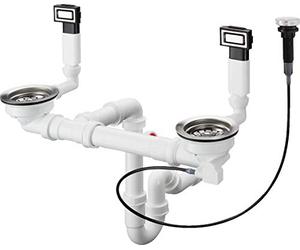 hansgrohe 43932800 D15-11 Vaciador automático con rebosadero color acero