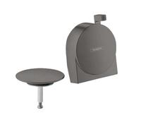 hansgrohe 58117340 Exafill S - Juego completo de desagüe y desagüe para bañera (cromo cepillado), color negro