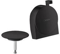 hansgrohe 58117670 Exafill S - Juego completo de desagüe y desagüe para bañera, color negro mate