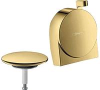 hansgrohe Exafill S juego completo de caño de baño, desagüe y rebosadero, 58117990, Color: Óptica Oro Pulido