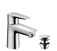 Mezclador monomando Talis E 80 para lavabo hansgrohe Talis E, descarga con pulsador, proyección de 96 mm, 71701000