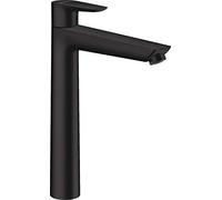 hansgrohe Talis E mezclador monomando de lavabo 240, sin residuos emergentes, proyección de 183mm, 71717670, Color: Negro Mate