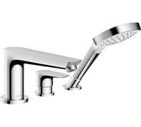 hansgrohe Talis E Llanta de bañera de 3 agujeros con Secuflex, proyección 196 mm, 71730000