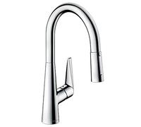 hansgrohe Talis S M51 Mezclador monomando de cocina 200, ducha extraíble, 2 chorros, 72813000, Color: cromado