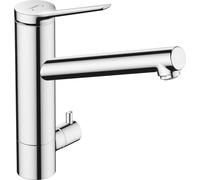 hansgrohe 74808000 Mezclador de Cocina Monomando, Cromo, ComfortZone 200mm / 1 tipo de chorro