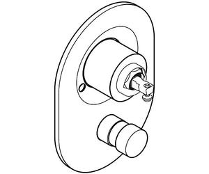 Hansgrohe 96385000 set de conversión de la bola de grifería al cartucho M3 para grifería de bañera empotrada, cromo