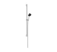 hansgrohe Activera S - conjunto de ducha con alcachofa de ducha, EcoSmart (max. 3 l/min), con función WaterBoost (max. 9,4 l/min), flexo de ducha (1,60 m), barra (0,65 m), cromo, 28864000