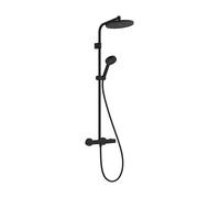 Hansgrohe Activera S conjunto de ducha a pared con termostato con rociador con efecto lluvia negro 28078670