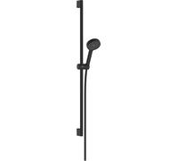 hansgrohe Activera Select S set de ducha 95, 2 tipos de chorro, EcoSmart, con barra de ducha 90cm, 28046670, Color: negro mate
