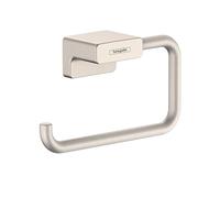 hansgrohe AddStoris 41771820 - Portarrollos de Papel higiénico de 15,2 cm sin Tapa en níquel Cepillado
