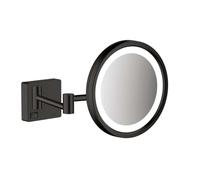 LED-Espejo de afeitar AddStoris de hansgrohe, 41790670, Color: Negro Mate