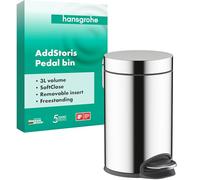 hansgrohe AddStoris Papelera con pedal, cromo, 41775000