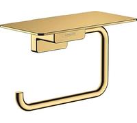 Portarrollos AddStoris de hansgrohe, con repisa, 41772990, Color: Óptica Oro Pulido