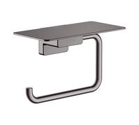 hansgrohe AddStoris Portarrollos con repisa, cromo negro cepillado, 41772340
