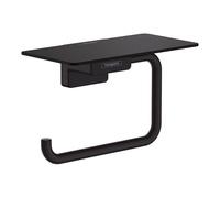 Portarrollos AddStoris de hansgrohe, con repisa, 41772670, Color: negro mate