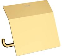 Portarrollos AddStoris de hansgrohe con tapa, 41753990, Color: Óptica Oro Pulido