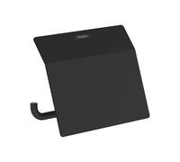 Portarrollos AddStoris de hansgrohe con tapa, 41753670, Color: Negro Mate