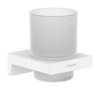 Vaso para cepillo de dientes AddStoris de hansgrohe, 41749700, Color: blanco mate