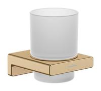 Vaso para cepillo de dientes AddStoris de hansgrohe, 41749140, Color: Bronce cepillado