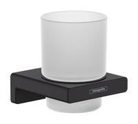 Vaso para cepillo de dientes AddStoris de hansgrohe, 41749670, Color: negro mate