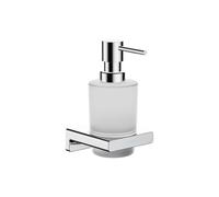 hansgrohe AddStoris Q - Dispensador jabon baño, dispensador de loción para Montaje en Pared, dosificador de jabón líquido, fijación Oculta, Accesorios de baño, Cromo, 41745000