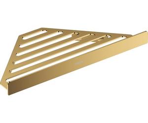 hansgrohe AddStoris Q - Repisa de Ducha, Cesta de Ducha, repisa esquinera baño, Accesorios de baño, Color Oro Pulido, 41741990