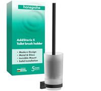hansgrohe AddStoris S - escobillero con Soporte, escobillero baño para Montaje en Pared, fijación Oculta, Accesorios de baño, Negro Mate, 41782670