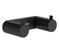 hansgrohe AddStoris S gancho para toallas doble, 41785670, Color: negro mate