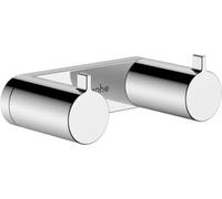 hansgrohe AddStoris S - Gancho toallero Doble, toallero de baño, Gancho para Albornoz, fijación Oculta, Accesorios de baño, Cromo, 41785000