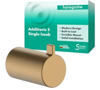 hansgrohe AddStoris S - Gancho toallero, toallero de baño, Gancho para Albornoz, fijación Oculta, Accesorios de baño, Bronze Cepillado, 41762140