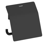 hansgrohe AddStoris S - portarrollos de Papel higiénico con Tapa, portarollos para Montaje en Pared, fijación Oculta, Accesorios de baño, Negro Mate, 41783670