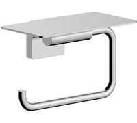hansgrohe AddStoris S - portarrollos de Papel higiénico con repisa, portarollos para Montaje en Pared, fijación Oculta, Accesorios de baño, Cromo, 41789000