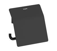 hansgrohe AddStoris S - portarrollos de Papel higiénico con Tapa, portarollos para Montaje en Pared, fijación Oculta, Accesorios de baño, Negro Mate, 41783670