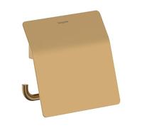hansgrohe AddStoris S - portarrollos de Papel higiénico con Tapa, portarollos para Montaje en Pared, fijación Oculta, Accesorios de baño, Bronze Cepillado, 41783140