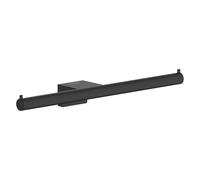 hansgrohe AddStoris S - portarrollos Doble, portarrollos para Montaje en Pared, fijación Oculta, Accesorios de baño, Negro Mate, 41768670