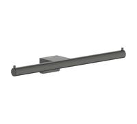 hansgrohe AddStoris S - portarrollos Doble, portarrollos para Montaje en Pared, fijación Oculta, Accesorios de baño, Cromo Negro Cepillado, 41768340