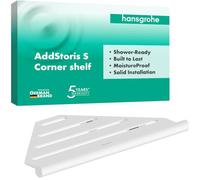 hansgrohe AddStoris S - repisa de Ducha, Cesta de Ducha, repisa esquinera baño, estanteria baño, Blanco Mate, 41761700